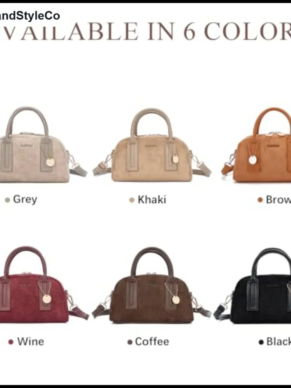 Women's Suede Crossbody Bag | Top Handle Purse | Adjustable Strap | Vegan